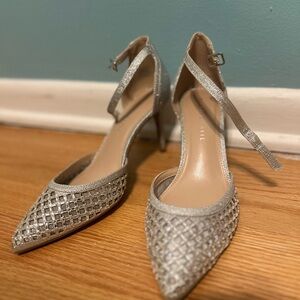 Kelly & Katie Glittering Silver Heels